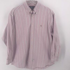 Pink/White Ralph Lauren Button Down Mens 16 1/2